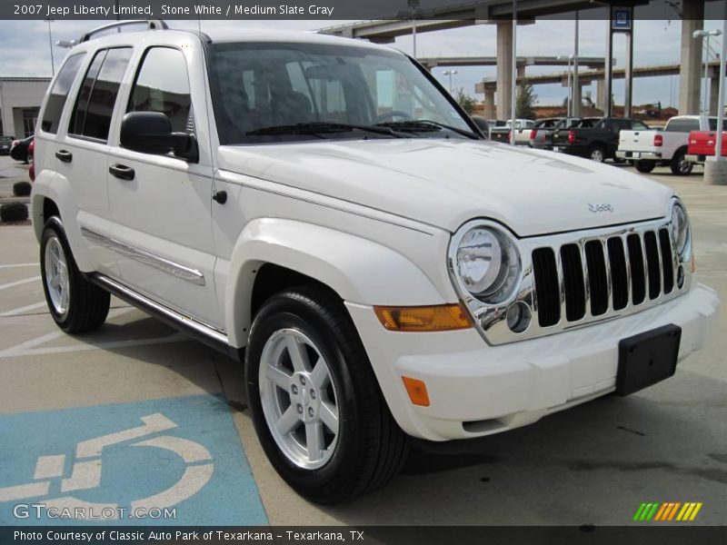 Stone White / Medium Slate Gray 2007 Jeep Liberty Limited