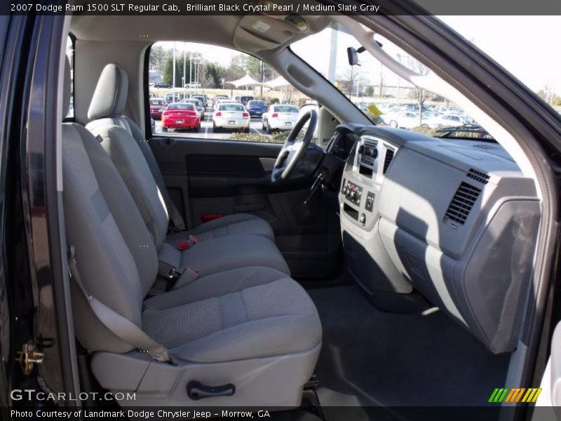 Brilliant Black Crystal Pearl / Medium Slate Gray 2007 Dodge Ram 1500 SLT Regular Cab