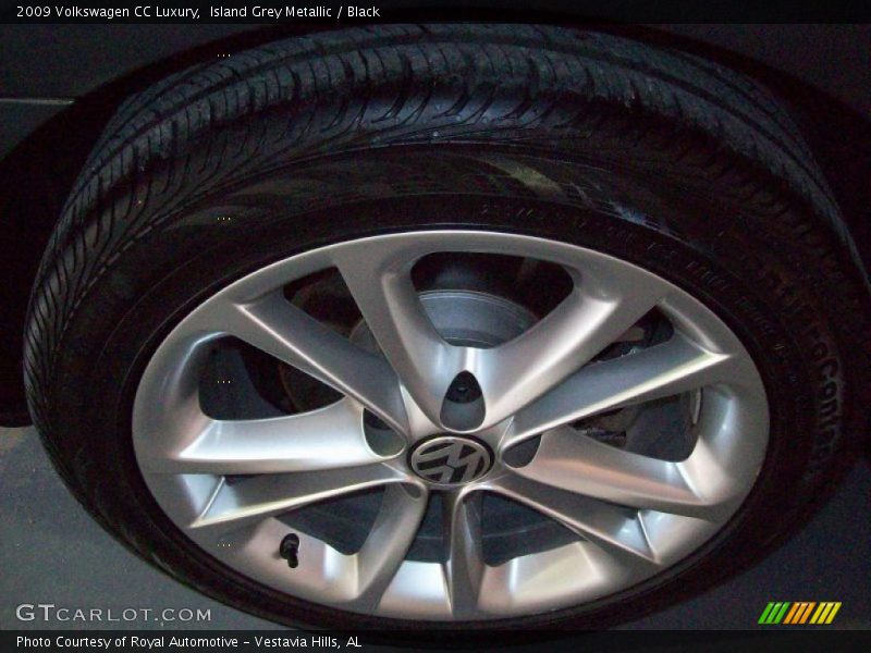 Island Grey Metallic / Black 2009 Volkswagen CC Luxury