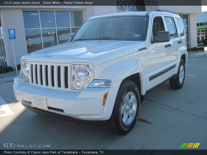 Stone White / Pastel Pebble Beige 2010 Jeep Liberty Sport