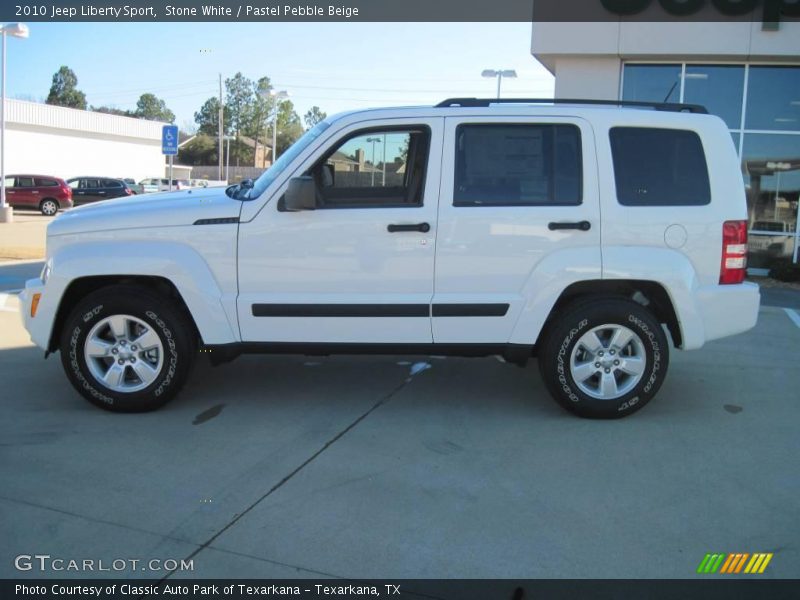 Stone White / Pastel Pebble Beige 2010 Jeep Liberty Sport