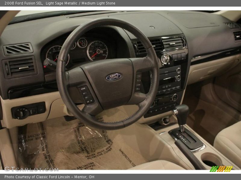 Light Sage Metallic / Medium Light Stone 2008 Ford Fusion SEL