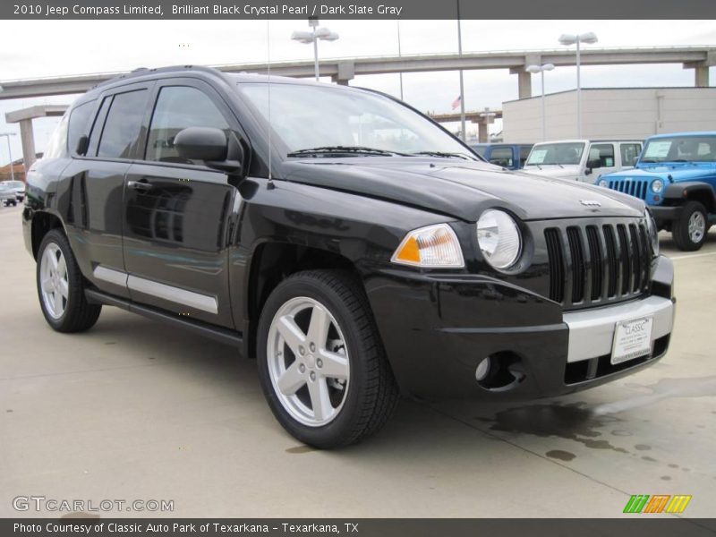 Brilliant Black Crystal Pearl / Dark Slate Gray 2010 Jeep Compass Limited