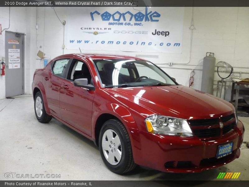 Inferno Red Crystal Pearl / Dark Slate Gray 2010 Dodge Avenger SXT