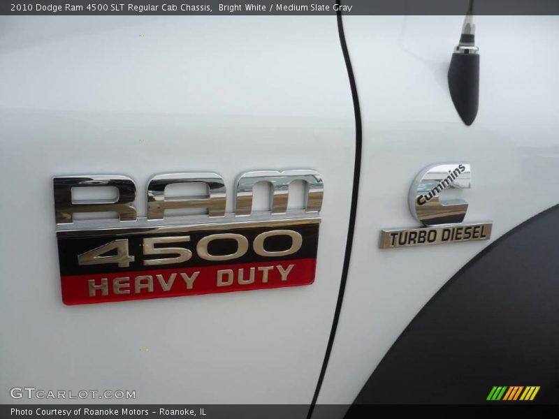 Bright White / Medium Slate Gray 2010 Dodge Ram 4500 SLT Regular Cab Chassis