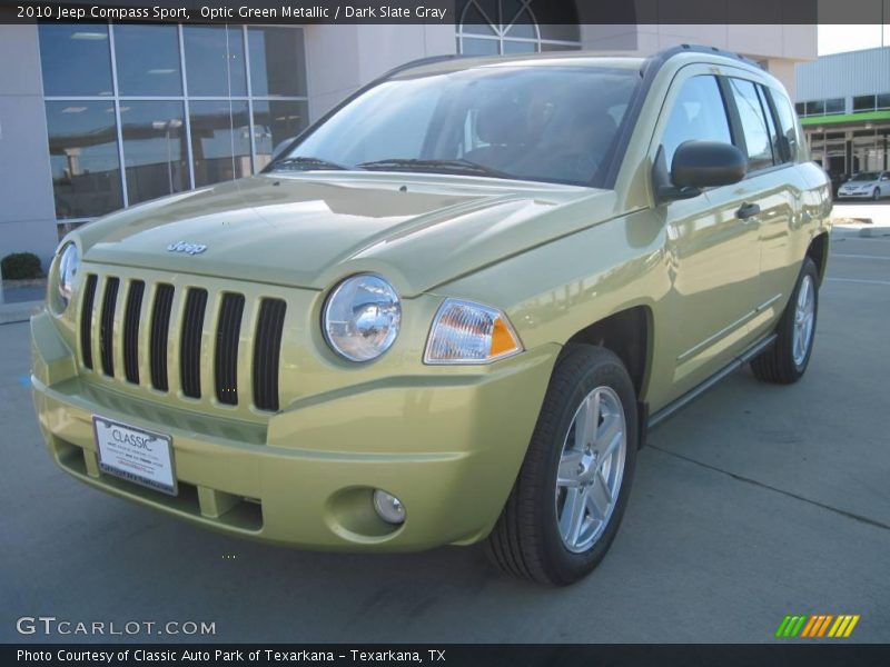 Optic Green Metallic / Dark Slate Gray 2010 Jeep Compass Sport