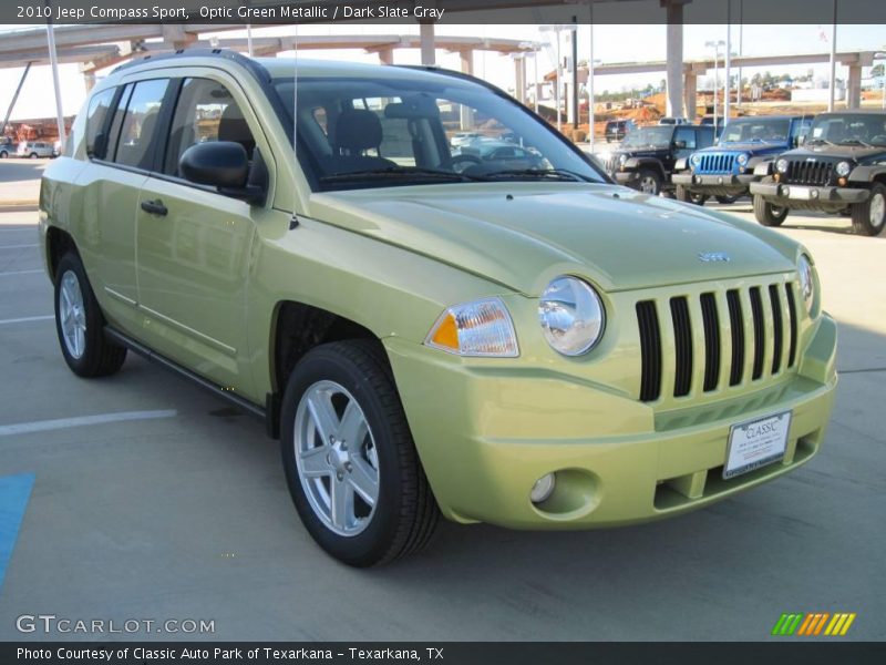 Optic Green Metallic / Dark Slate Gray 2010 Jeep Compass Sport