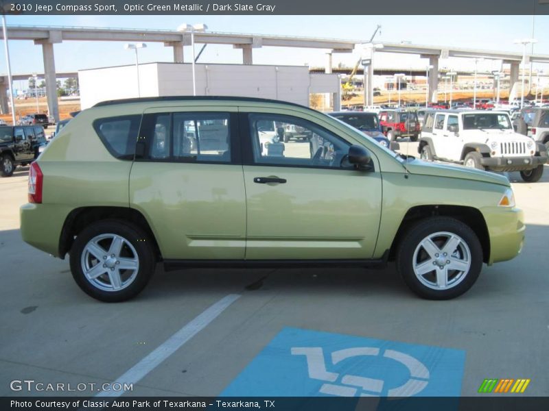 Optic Green Metallic / Dark Slate Gray 2010 Jeep Compass Sport