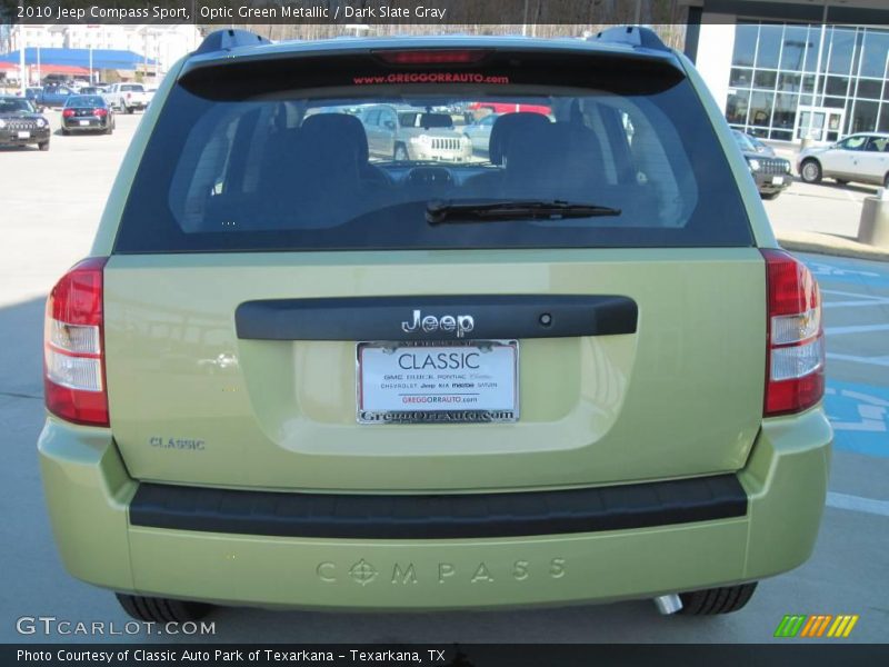 Optic Green Metallic / Dark Slate Gray 2010 Jeep Compass Sport