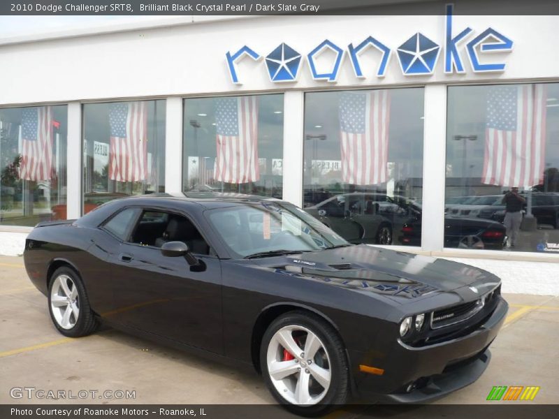 Brilliant Black Crystal Pearl / Dark Slate Gray 2010 Dodge Challenger SRT8