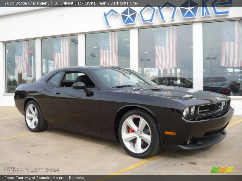 Brilliant Black Crystal Pearl / Dark Slate Gray 2010 Dodge Challenger SRT8
