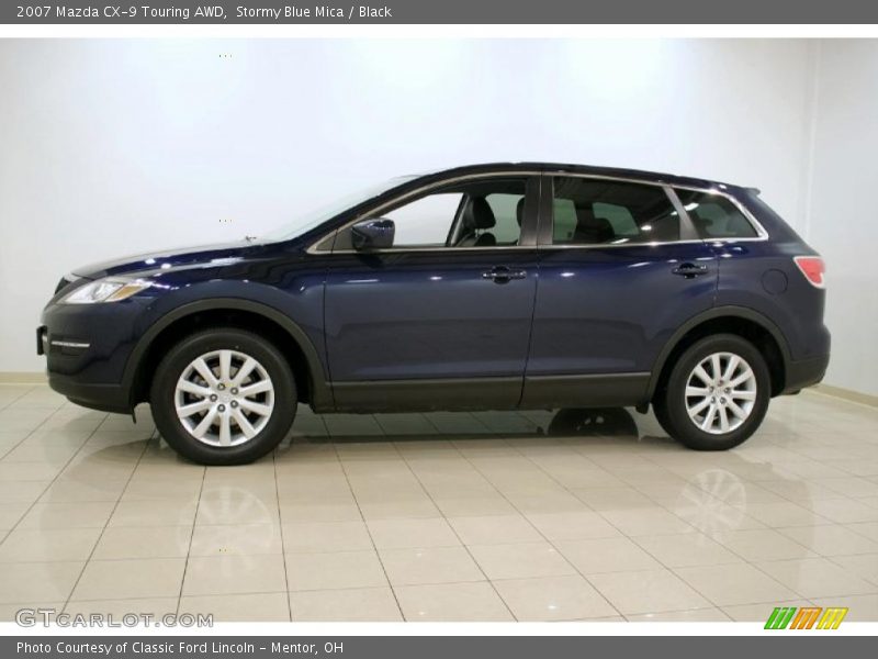 Stormy Blue Mica / Black 2007 Mazda CX-9 Touring AWD