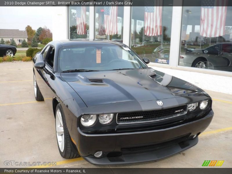 Brilliant Black Crystal Pearl / Dark Slate Gray 2010 Dodge Challenger SRT8