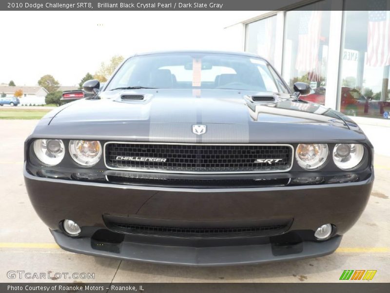 Brilliant Black Crystal Pearl / Dark Slate Gray 2010 Dodge Challenger SRT8