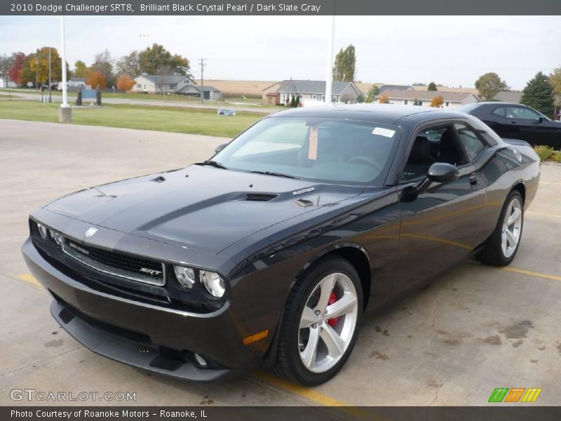 Brilliant Black Crystal Pearl / Dark Slate Gray 2010 Dodge Challenger SRT8