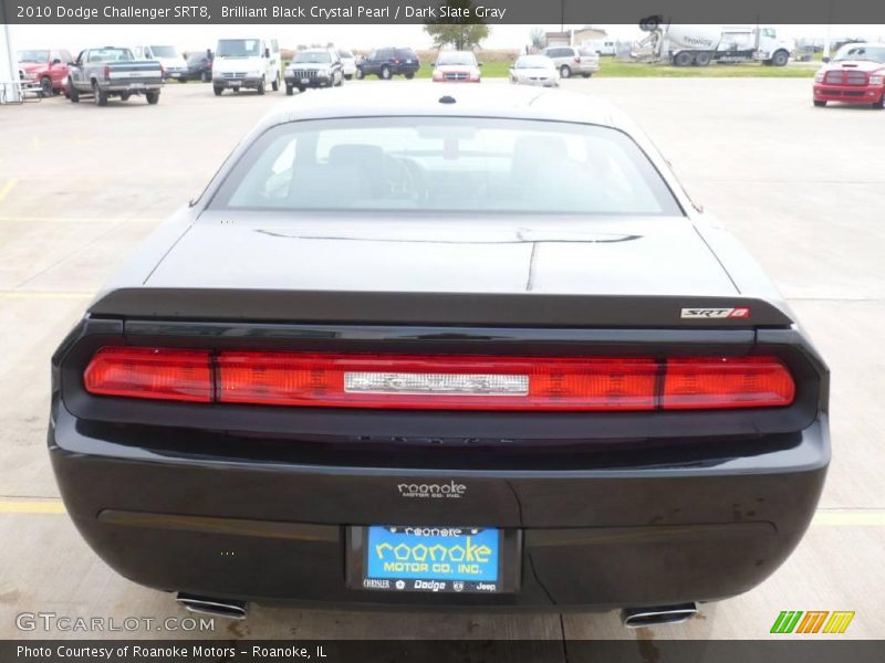 Brilliant Black Crystal Pearl / Dark Slate Gray 2010 Dodge Challenger SRT8
