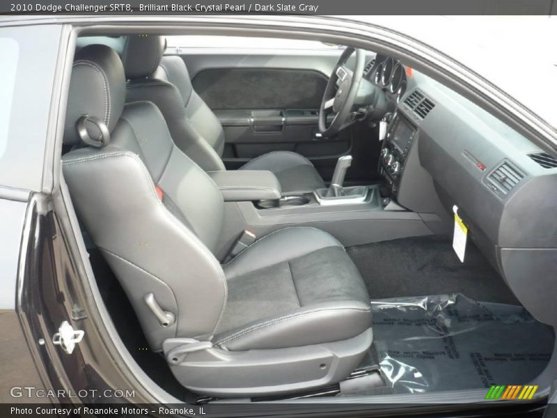 Brilliant Black Crystal Pearl / Dark Slate Gray 2010 Dodge Challenger SRT8