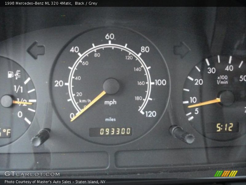 Black / Grey 1998 Mercedes-Benz ML 320 4Matic