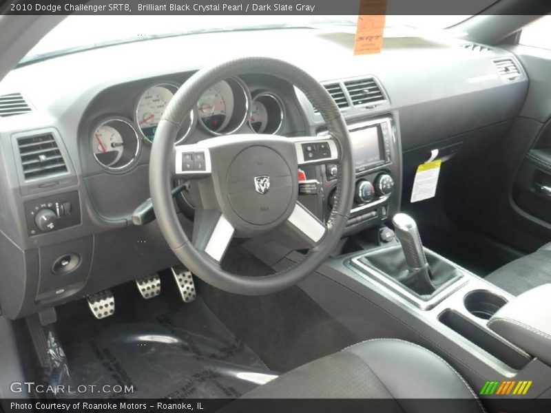 Brilliant Black Crystal Pearl / Dark Slate Gray 2010 Dodge Challenger SRT8