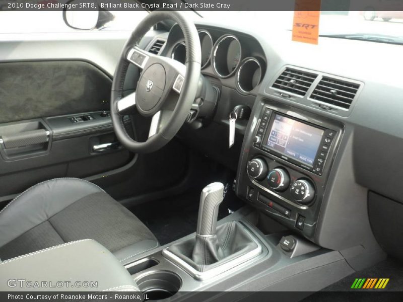 Brilliant Black Crystal Pearl / Dark Slate Gray 2010 Dodge Challenger SRT8