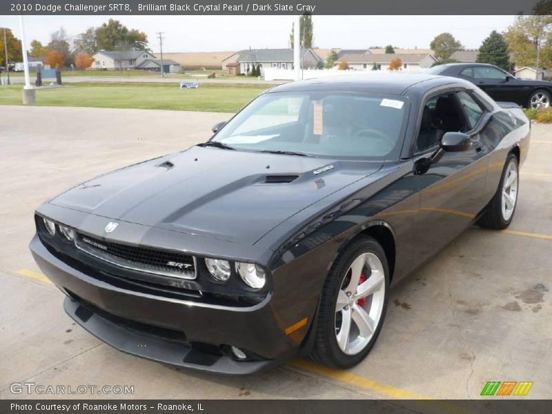 Brilliant Black Crystal Pearl / Dark Slate Gray 2010 Dodge Challenger SRT8
