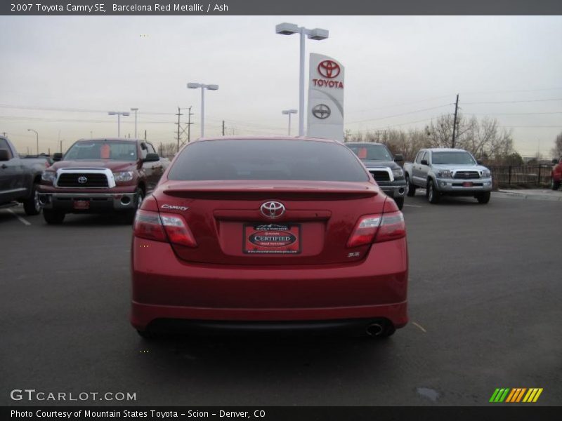 Barcelona Red Metallic / Ash 2007 Toyota Camry SE