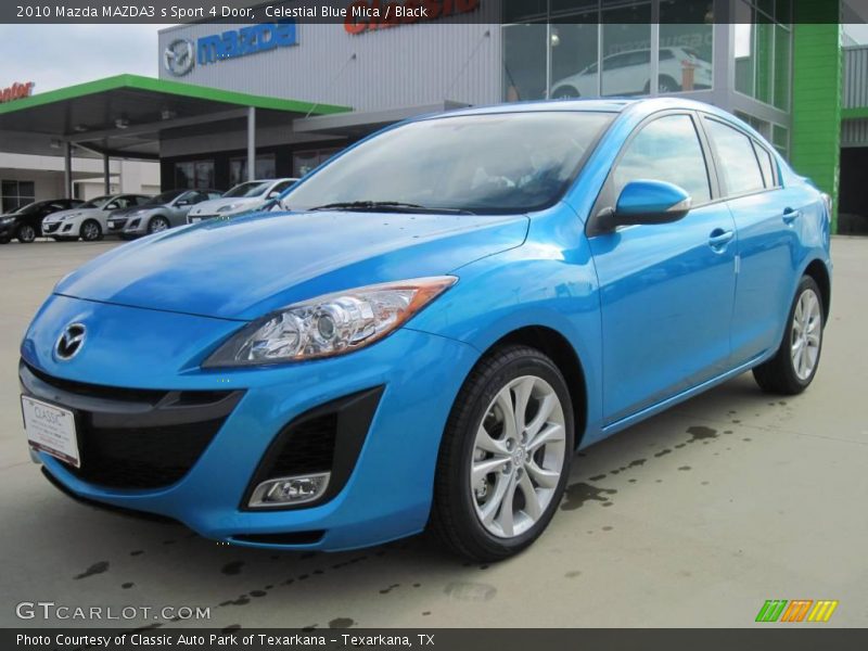 Celestial Blue Mica / Black 2010 Mazda MAZDA3 s Sport 4 Door