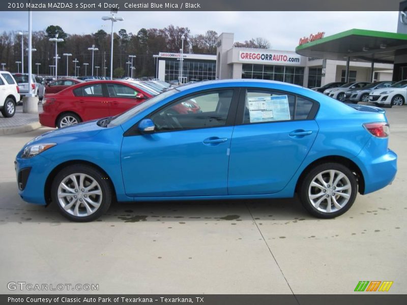 Celestial Blue Mica / Black 2010 Mazda MAZDA3 s Sport 4 Door