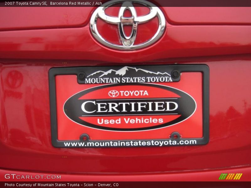 Barcelona Red Metallic / Ash 2007 Toyota Camry SE