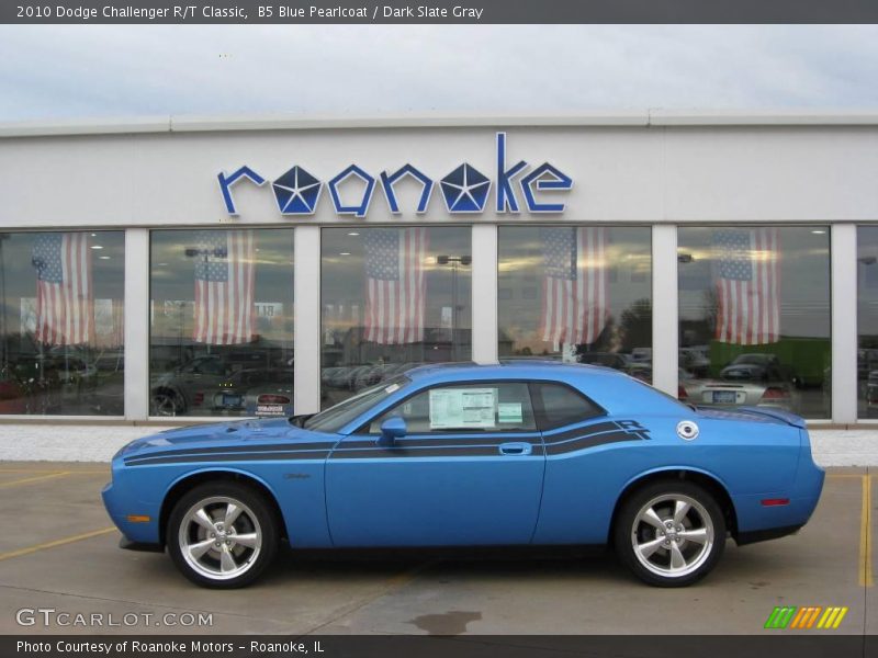B5 Blue Pearlcoat / Dark Slate Gray 2010 Dodge Challenger R/T Classic