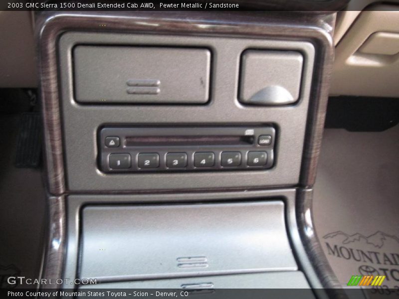 Pewter Metallic / Sandstone 2003 GMC Sierra 1500 Denali Extended Cab AWD