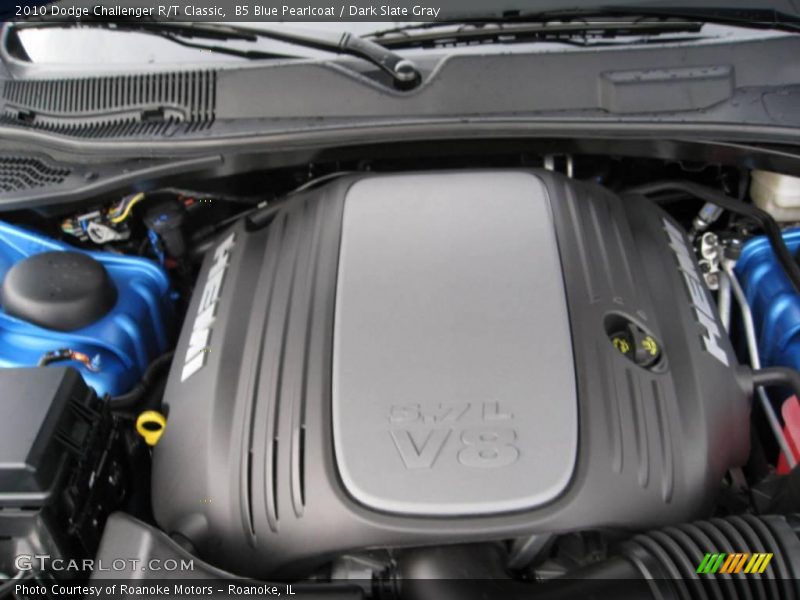 B5 Blue Pearlcoat / Dark Slate Gray 2010 Dodge Challenger R/T Classic