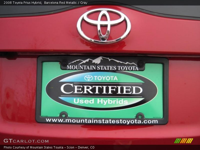 Barcelona Red Metallic / Gray 2008 Toyota Prius Hybrid