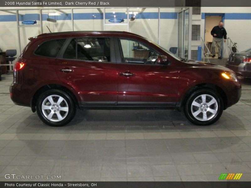 Dark Cherry Red / Black 2008 Hyundai Santa Fe Limited