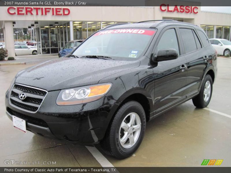 Ebony Black / Gray 2007 Hyundai Santa Fe GLS