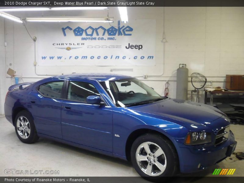 Deep Water Blue Pearl / Dark Slate Gray/Light Slate Gray 2010 Dodge Charger SXT