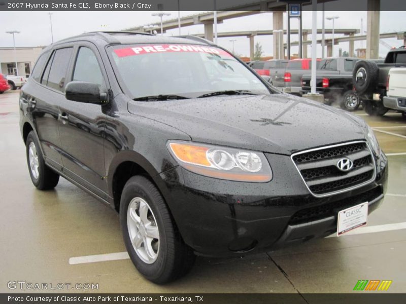 Ebony Black / Gray 2007 Hyundai Santa Fe GLS