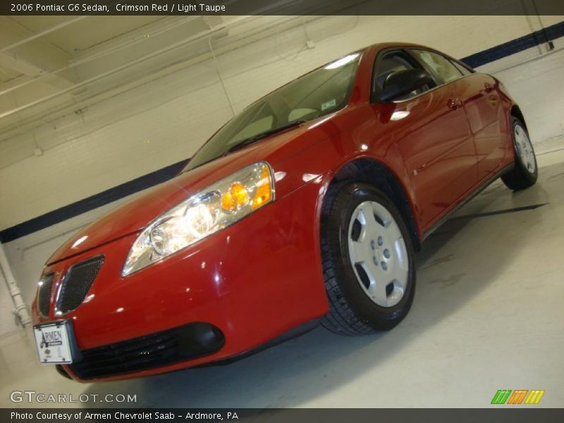 Crimson Red / Light Taupe 2006 Pontiac G6 Sedan