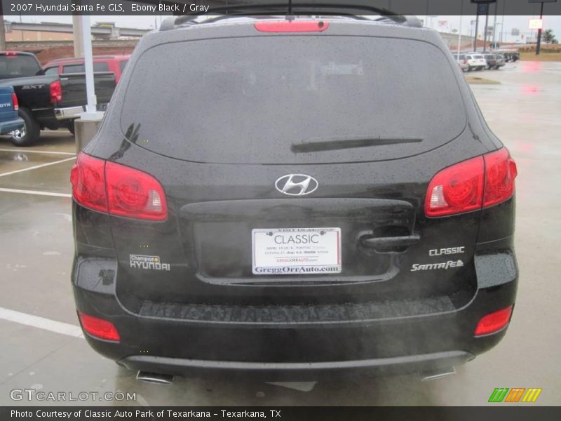 Ebony Black / Gray 2007 Hyundai Santa Fe GLS