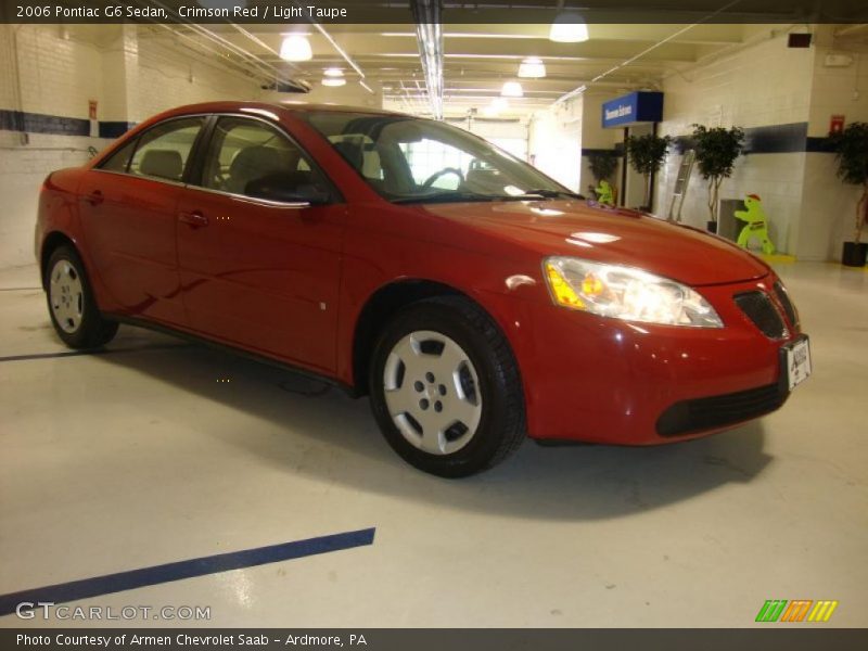 Crimson Red / Light Taupe 2006 Pontiac G6 Sedan