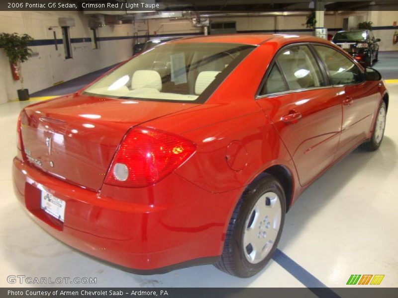 Crimson Red / Light Taupe 2006 Pontiac G6 Sedan