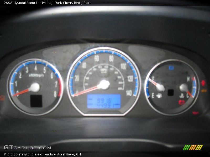 Dark Cherry Red / Black 2008 Hyundai Santa Fe Limited