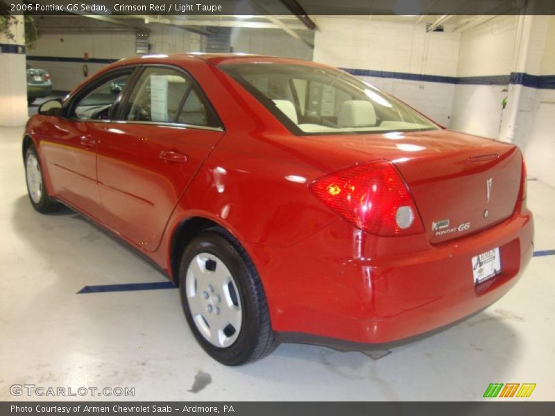 Crimson Red / Light Taupe 2006 Pontiac G6 Sedan