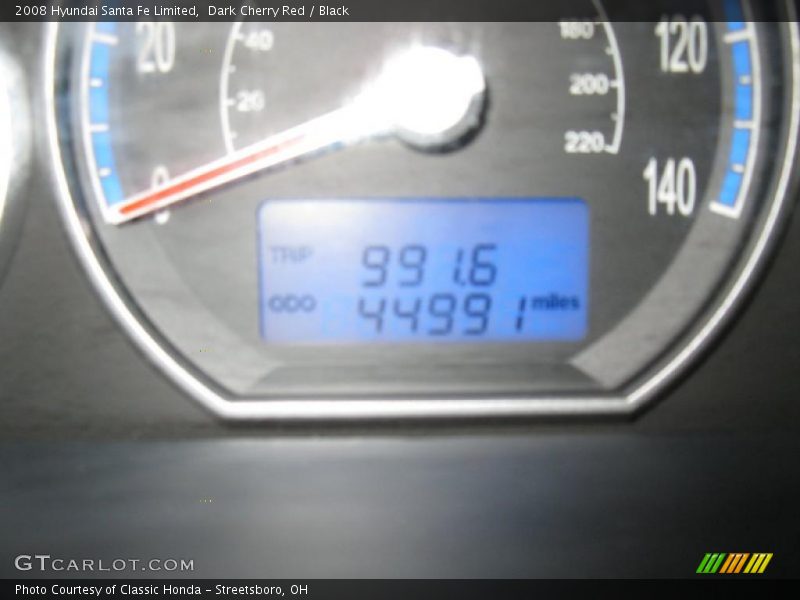Dark Cherry Red / Black 2008 Hyundai Santa Fe Limited