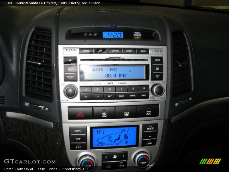 Dark Cherry Red / Black 2008 Hyundai Santa Fe Limited