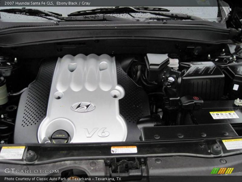 Ebony Black / Gray 2007 Hyundai Santa Fe GLS