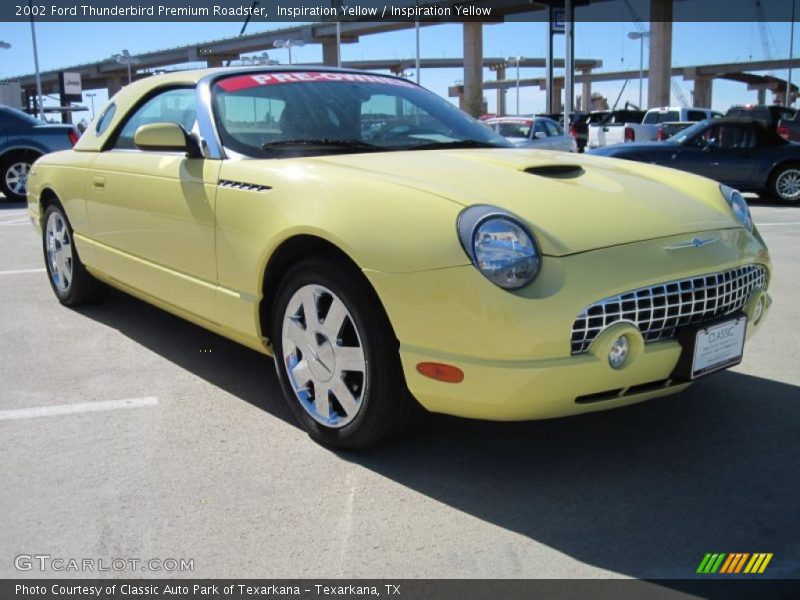 Inspiration Yellow / Inspiration Yellow 2002 Ford Thunderbird Premium Roadster