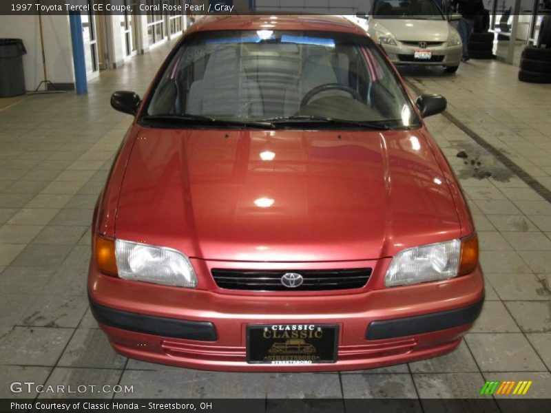 Coral Rose Pearl / Gray 1997 Toyota Tercel CE Coupe