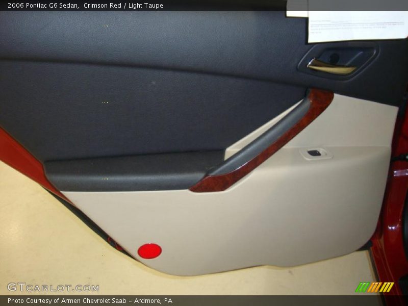 Crimson Red / Light Taupe 2006 Pontiac G6 Sedan