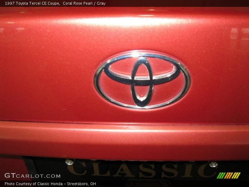 Coral Rose Pearl / Gray 1997 Toyota Tercel CE Coupe